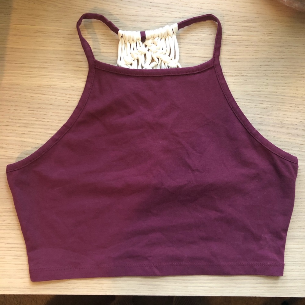 Burgundy Crop Top